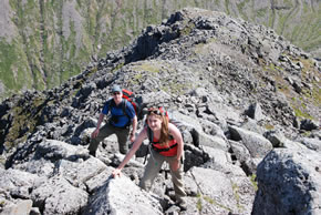 Scrambling. Ledge Route; The Ben Scrambling. Ledge Route; The Ben